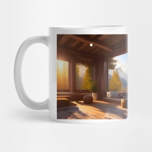 Stunning view of the Dolomite Mountains in Italy in Winter Mug